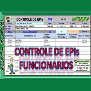 PLANILHA COM 50 FICHAS DE FICHAS DE EPIS DE FUNCIONÁRIOS EQUIPAMENTOS DE SEGURANÇA – R$ 60,00
