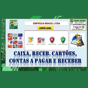 PLANILHA de Fluxo de Caixa, Recebimento de Cartões, Contas a Pagar, e Receber R$ 100,00