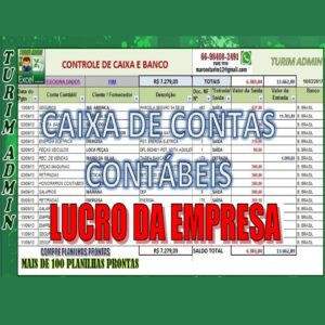 PLANILHA DE FLUXO DE CAIXA PARA VER O LUCRO DA EMPRESA R$ 50,00