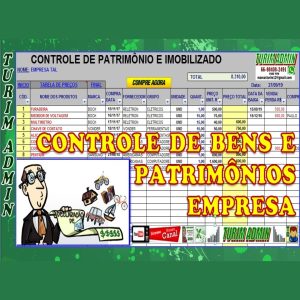 PLANILHA CONTROLE DE PATRIMÔNIO, BENS, ATIVOS E IMOBILIZADOS DA EMPRESA  R$ 50,00