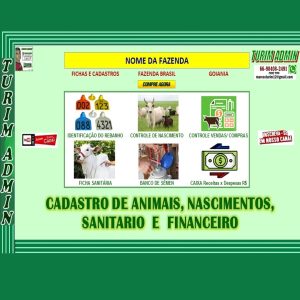 PLANILHA CONTROLE DE ANIMAIS, CADASTROS NASCIMENTOS, CAIXA, COMPRAS, VENDAS E FICHA SANITÁRIA R$ 120,00