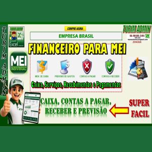 PLANILHA MEI 2026, FINANCEIRO, CAIXA, CONTAS A PAGAR, SERVIÇOS, RECEBIMENTOS E PREVISÃO R$ 87,00